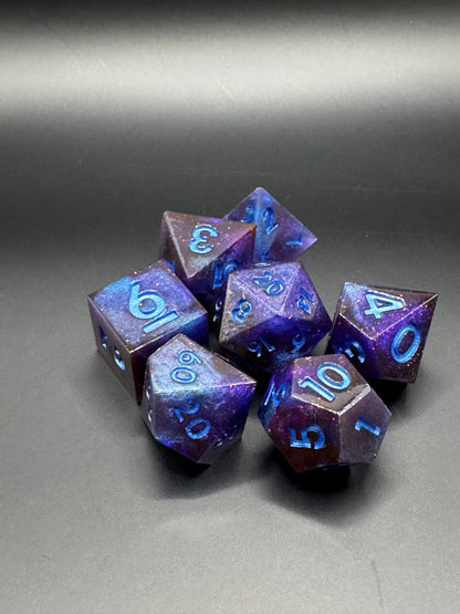 Nebula Glow – 7-Piece Polyhedral Dice Set