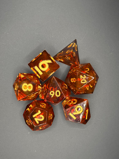 Emberfang — 7-Piece Polyhedral Dice Set