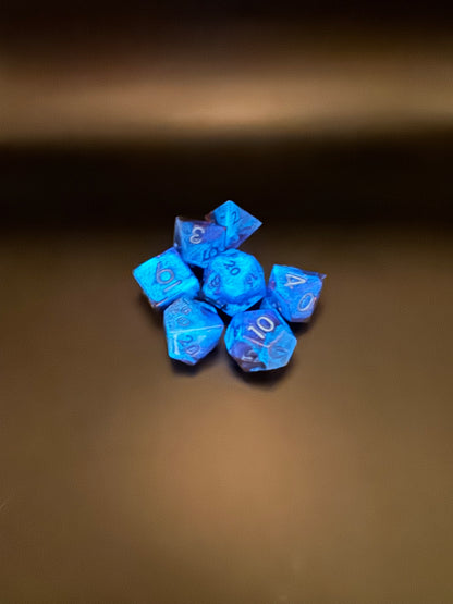 Nebula Glow – 7-Piece Polyhedral Dice Set