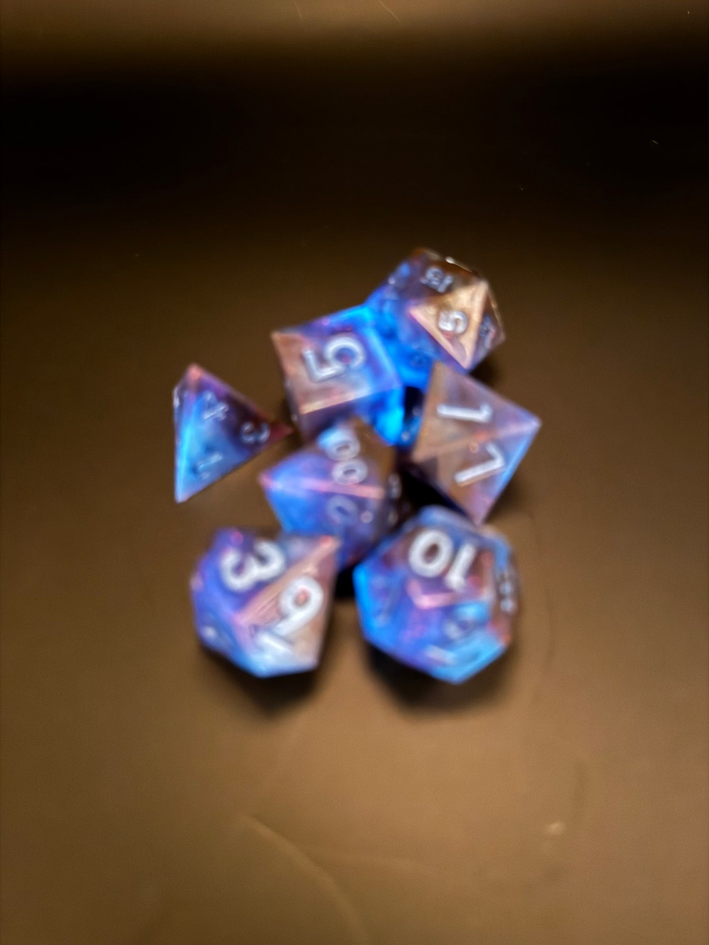 Nebula Glow – 7-Piece Polyhedral Dice Set