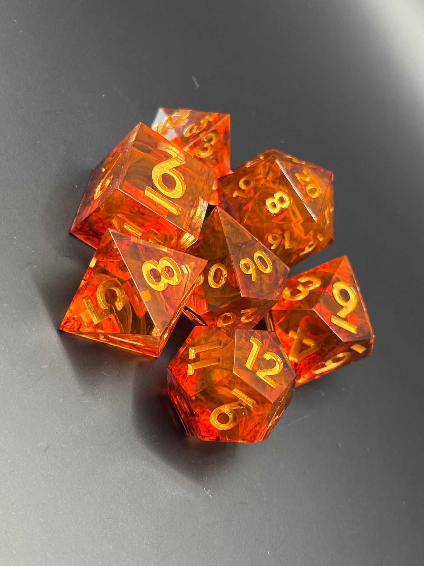 Emberfang — 7-Piece Polyhedral Dice Set