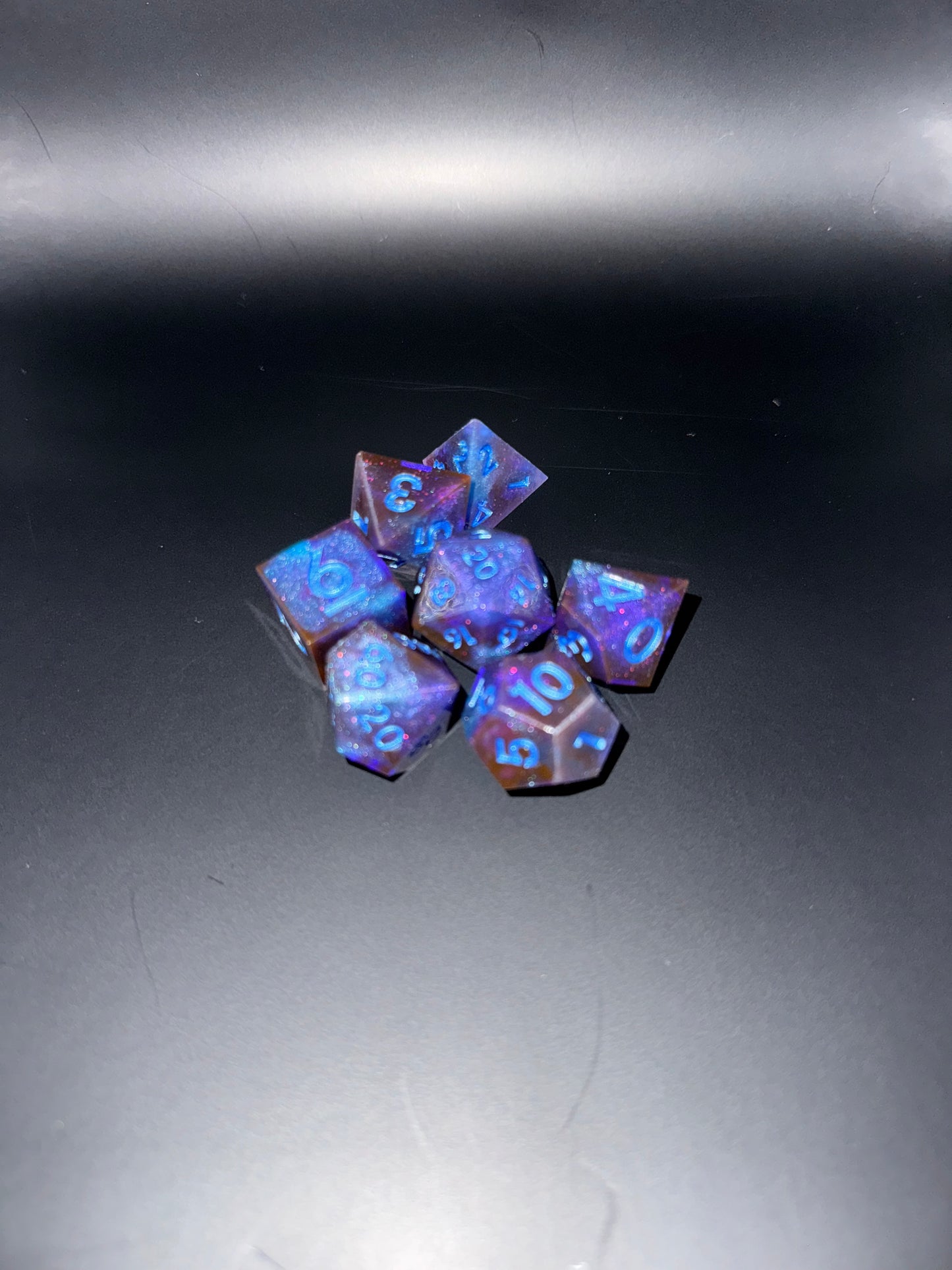 Nebula Glow – 7-Piece Polyhedral Dice Set