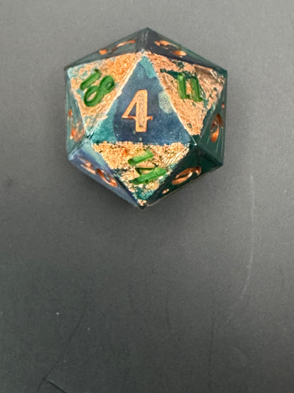 Titan’s Glow – Hand-Painted Jumbo d20