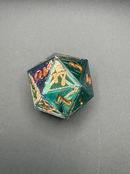 Titan’s Glow – Hand-Painted Jumbo d20