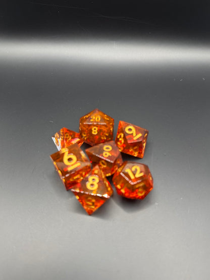 Emberfang — 7-Piece Polyhedral Dice Set