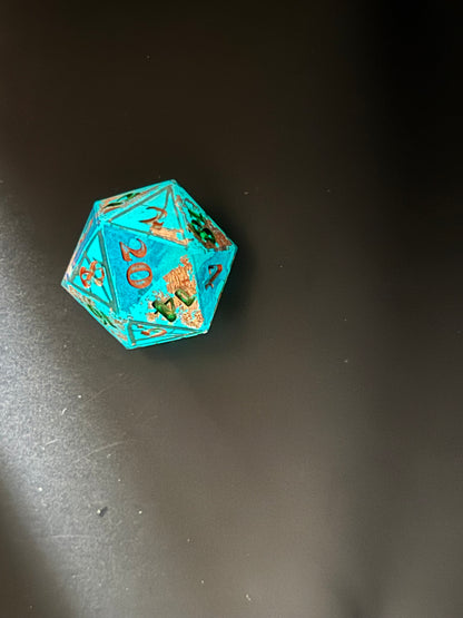 Titan’s Glow – Hand-Painted Jumbo d20