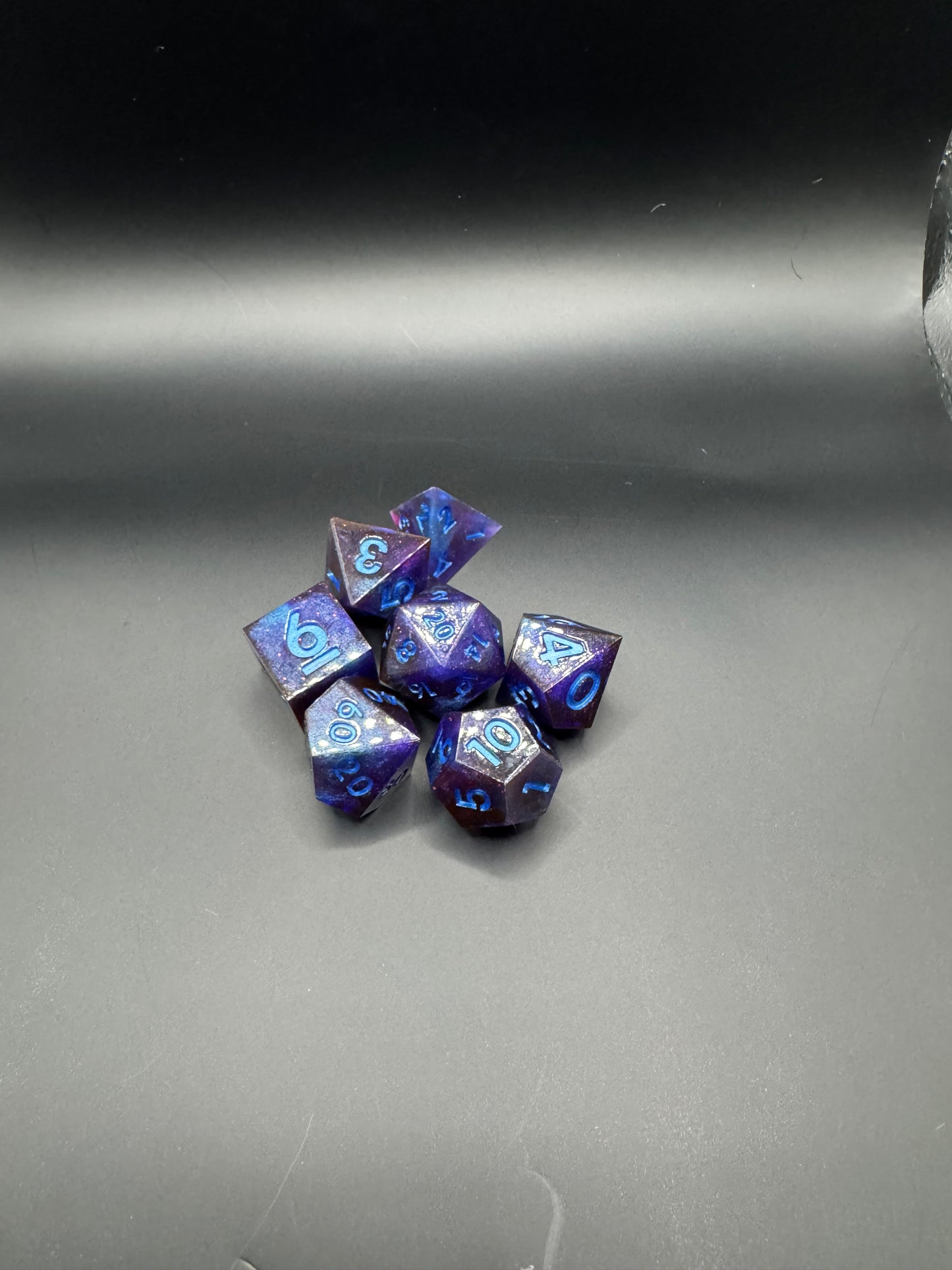 Nebula Glow – 7-Piece Polyhedral Dice Set