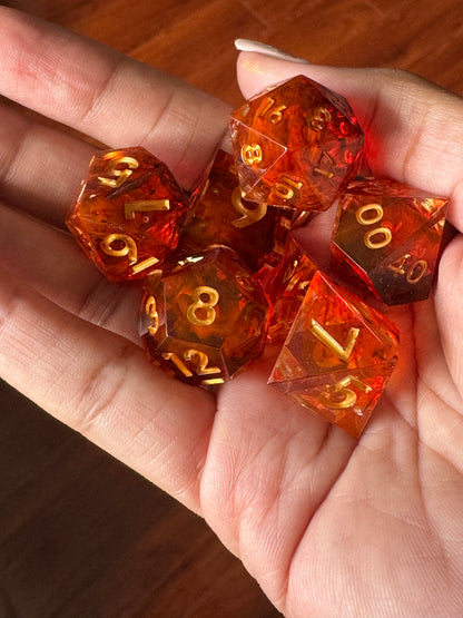 Emberfang — 7-Piece Polyhedral Dice Set