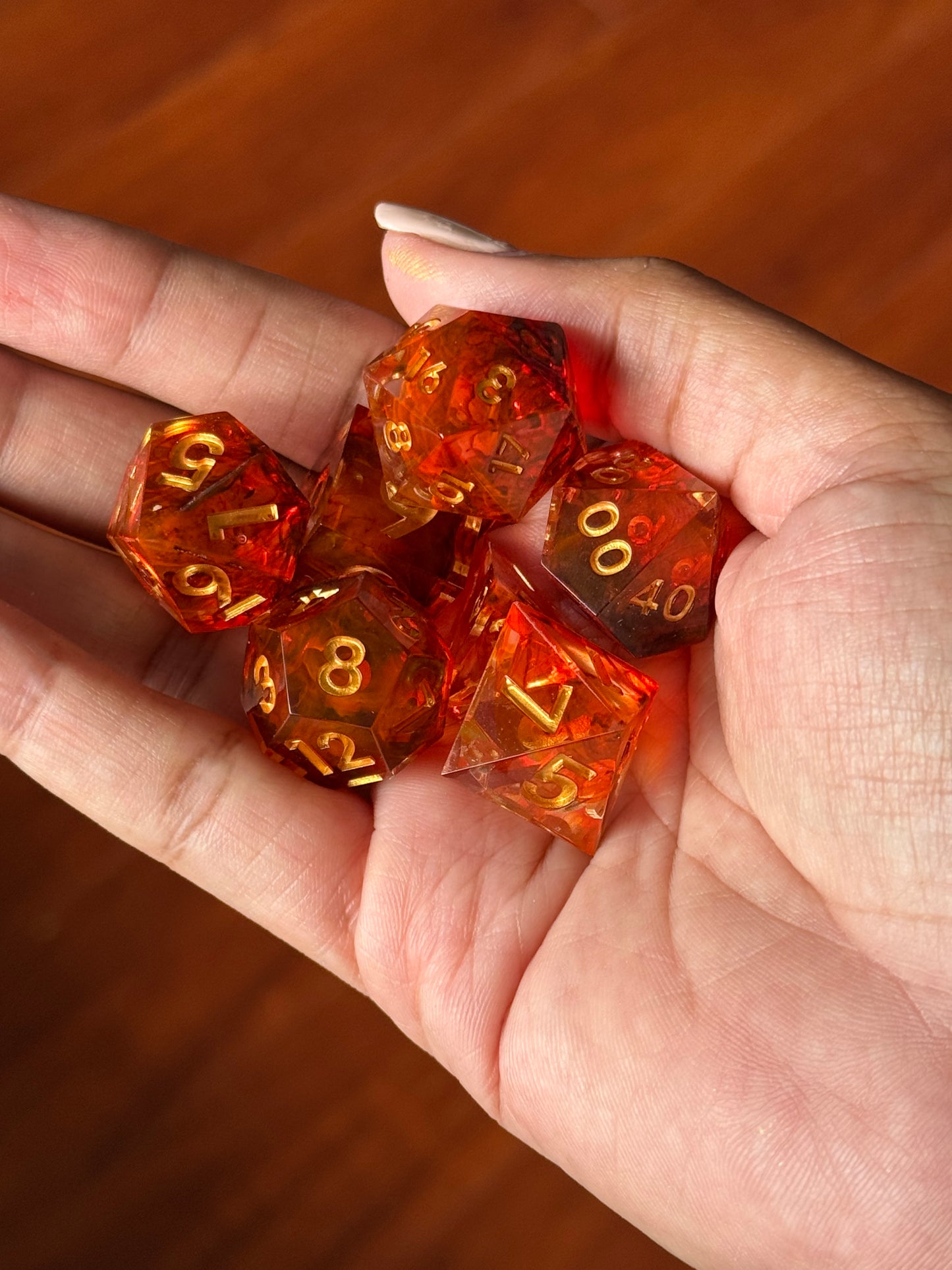 Emberfang — 7-Piece Polyhedral Dice Set