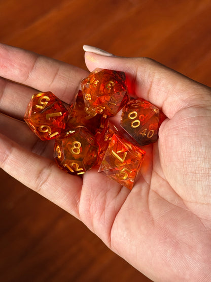 Emberfang — 7-Piece Polyhedral Dice Set