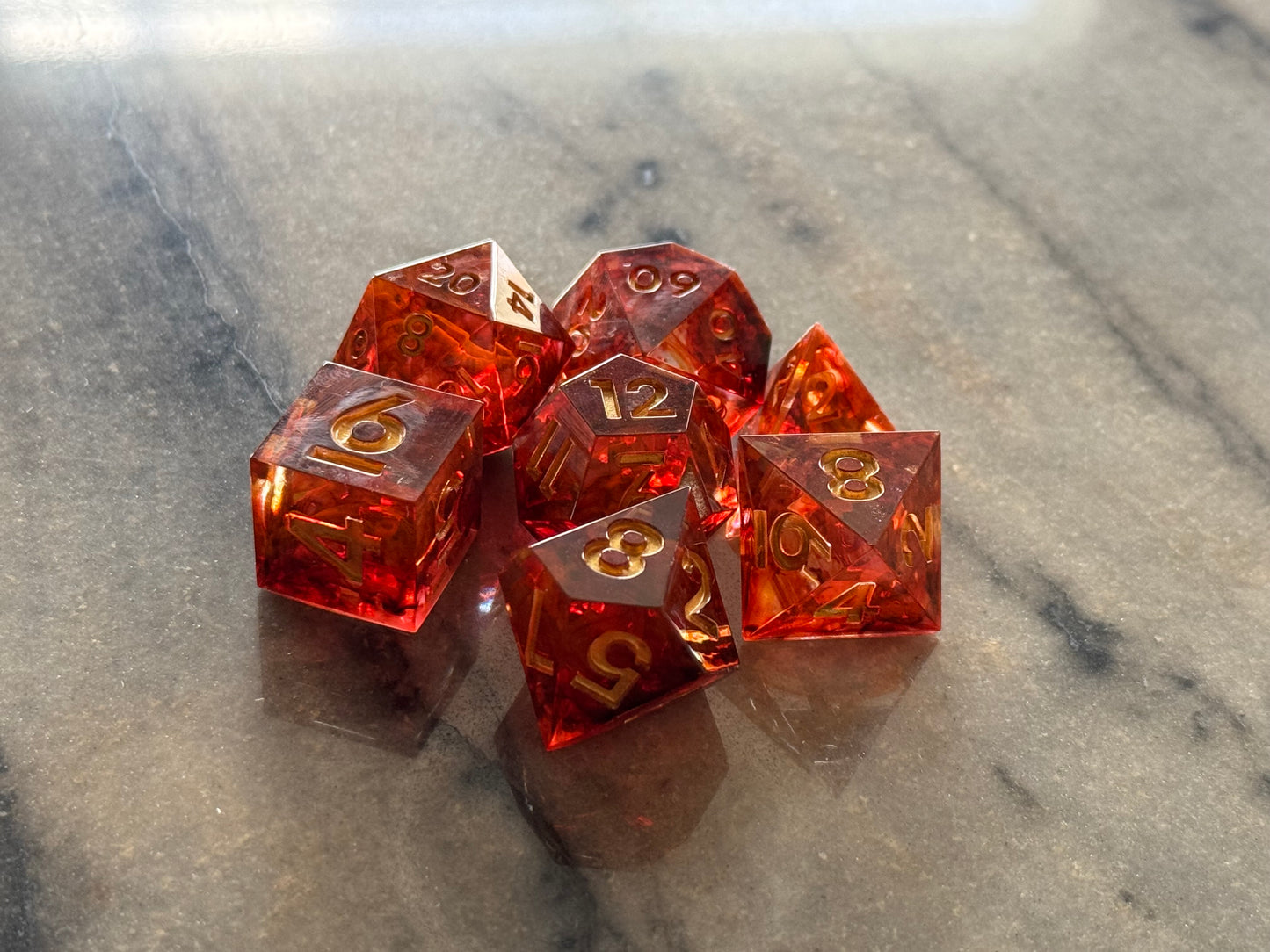 Emberfang — 7-Piece Polyhedral Dice Set