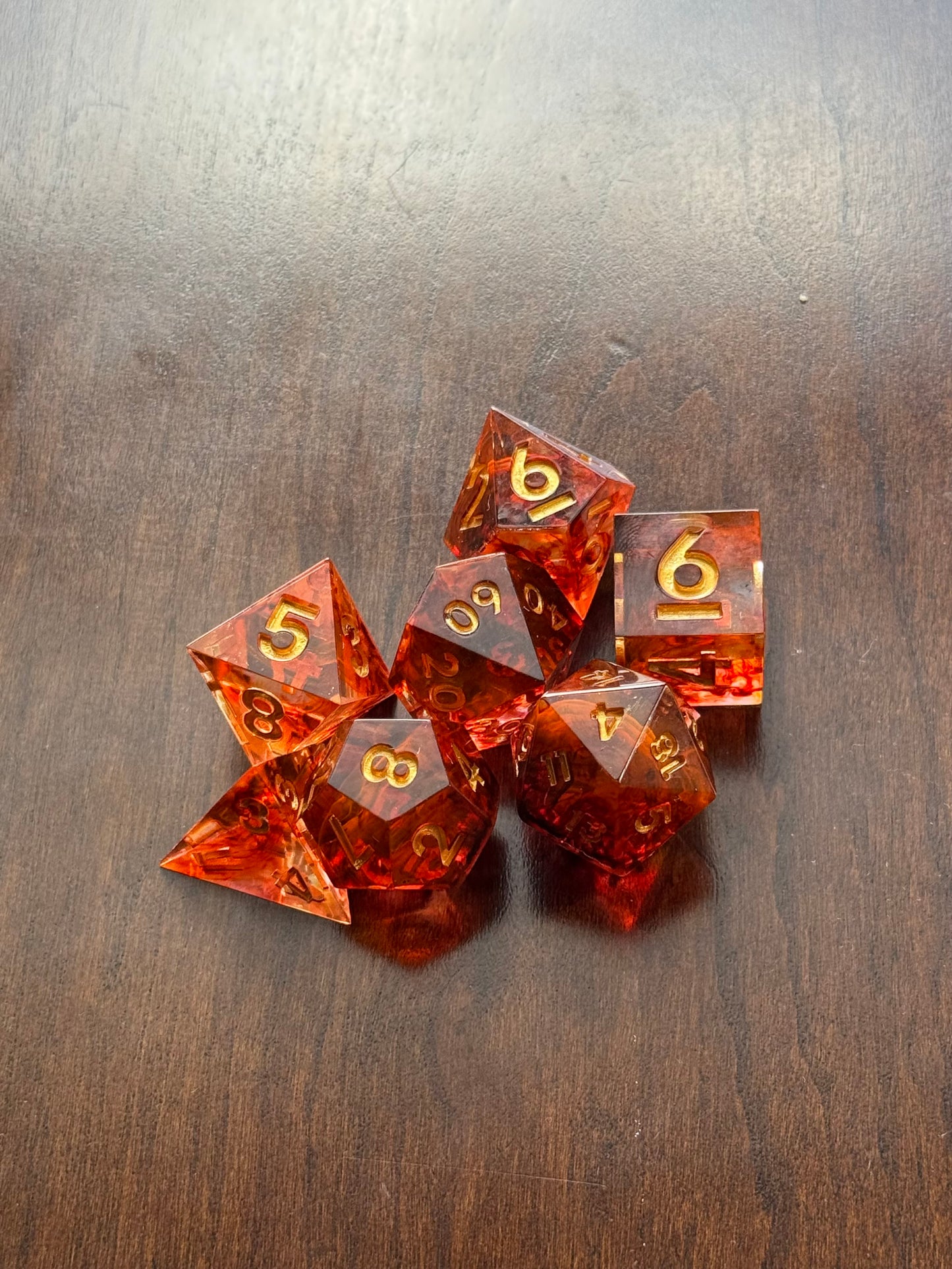 Emberfang — 7-Piece Polyhedral Dice Set